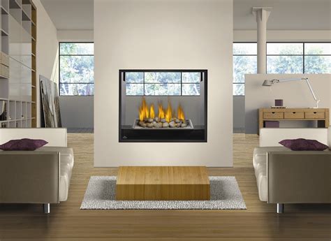 two sided gas fireplace insert